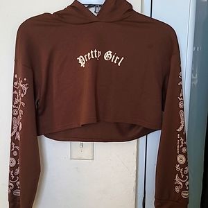 Shien pretty girl cropped hoodie size small